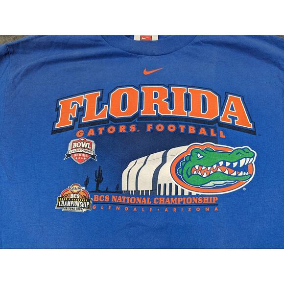 Nike Florida Gators Football BCS Championship 2007 Arizona Blue Shirt Size Med - Picture 5 of 8